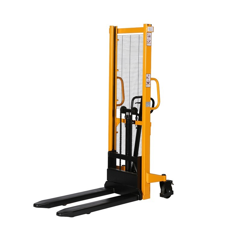 Apilador manual 1000kg Elevación rapida 1600mm horquillas bajas