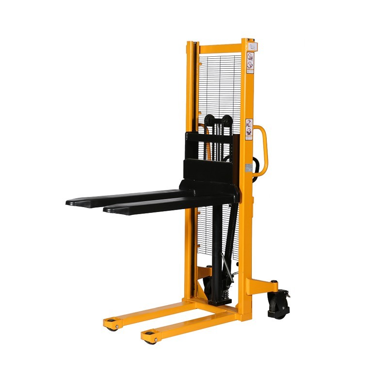 Apilador manual 1000kg Elevación rapida 1600mm horquillas medio-altas