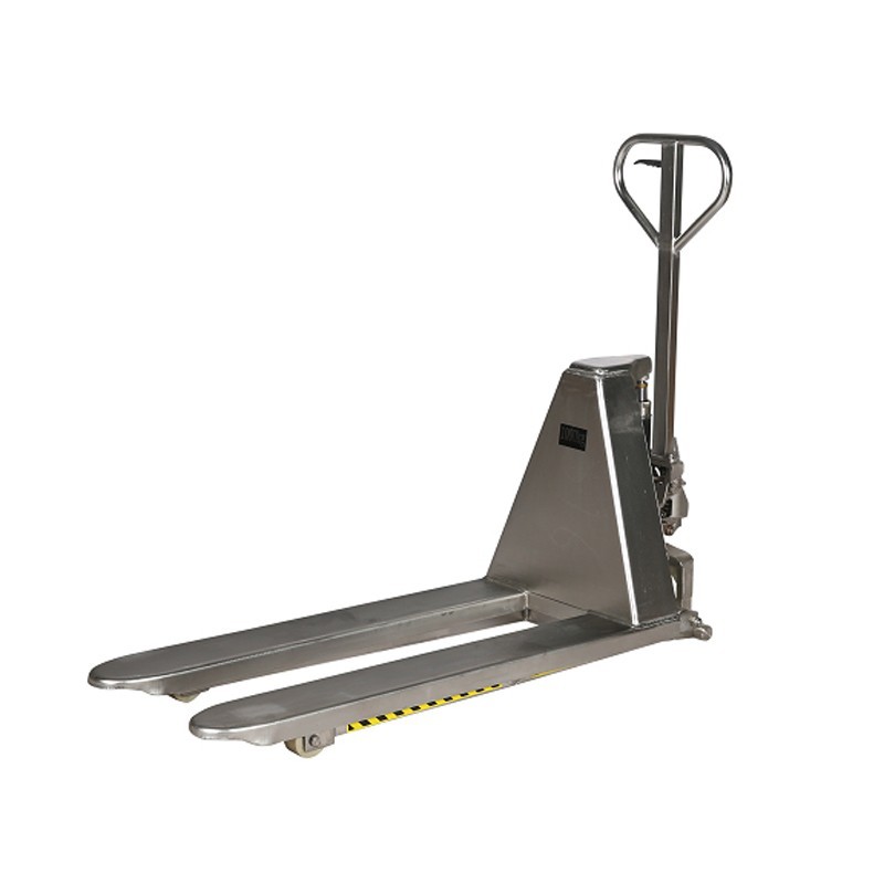 Vista trasera de la transpaleta de gran elevación 1000kg INOX 316