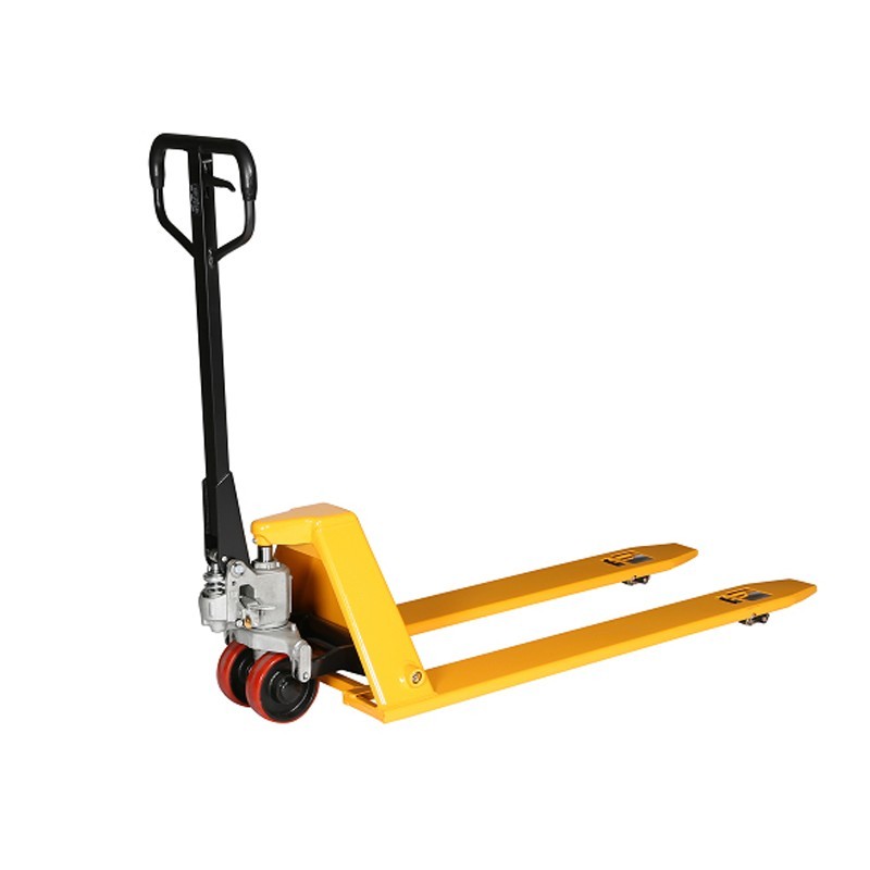 Vista delantera de la transpaleta perfil bajo 35mm