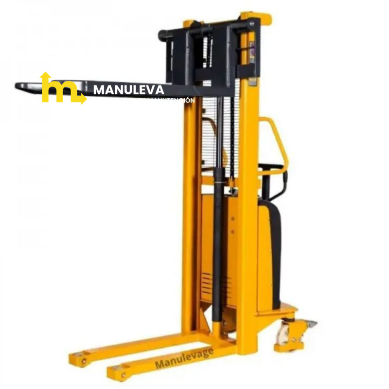 Vista desde 3/4 del Apilador Semi Eléctrico 2000Kg 1600mm