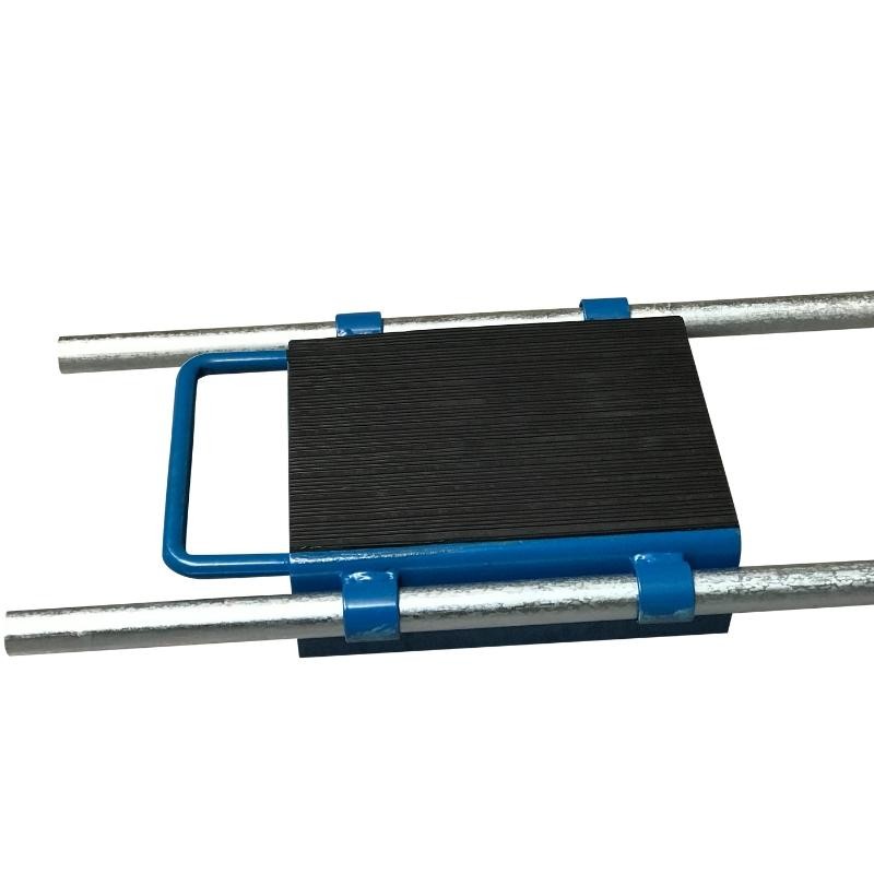 zoom en un patín de rodillos ajustables 6t vista desde arriba