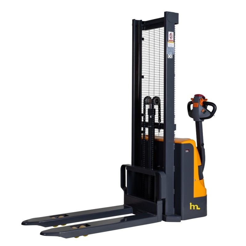 Vista de trasera del Apilador eléctrico 1500 kg - Elevacion 1600 mm con horquillas bajas