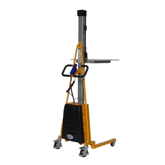 Vista general del apilador semieléctrico Puesto de trabajo 100 kg - Elevación 1700 mm Vista general del apilador semieléctrico Puesto de trabajo 100 kg - Elevación 1700 mm