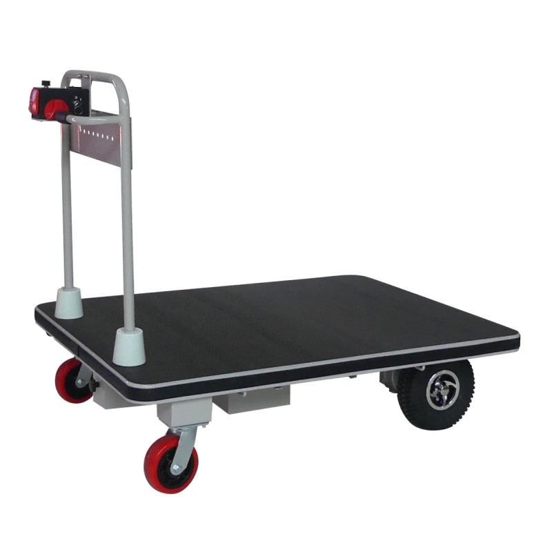 Vista general del carro plataforma motorizado bandeja 1280 x 910 mm - 400 kg