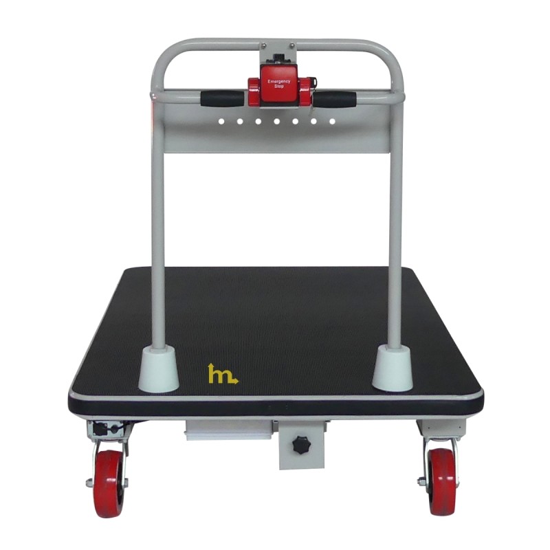 Vista trasera del carro plataforma motorizado bandeja 1280 x 910 mm - 400 kg