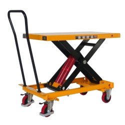 Vista general de la mesa elevadora manual con nivel constante 400 kg - Plataforma 1010x500 mm