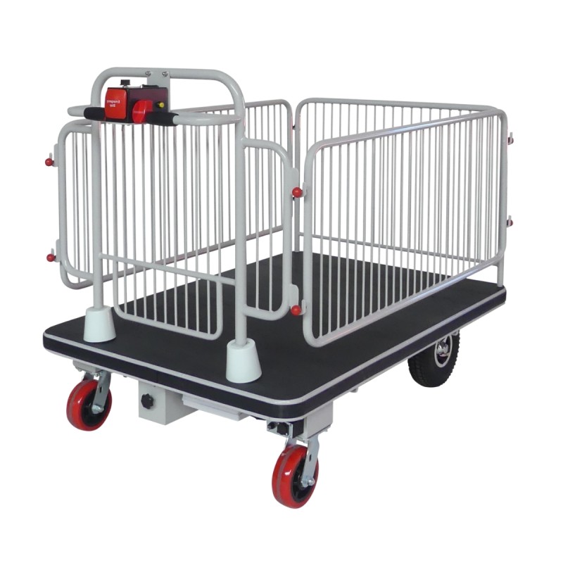 Vista general del carro eléctrico de plataforma - 400 kg