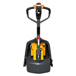 Vista general de la transpaleta eléctrica 1500 kg - horquillas de 1150 mm - batería de litio de 20 Ah