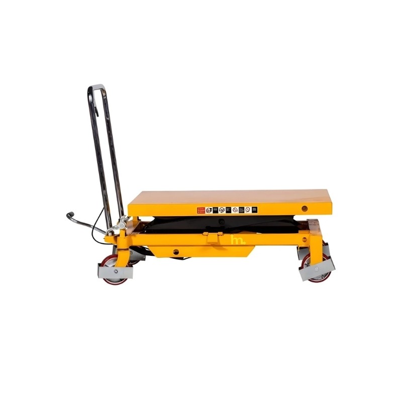 Mesa hidráulica 800 kg - plataforma: 1000x510 mm vista lateral