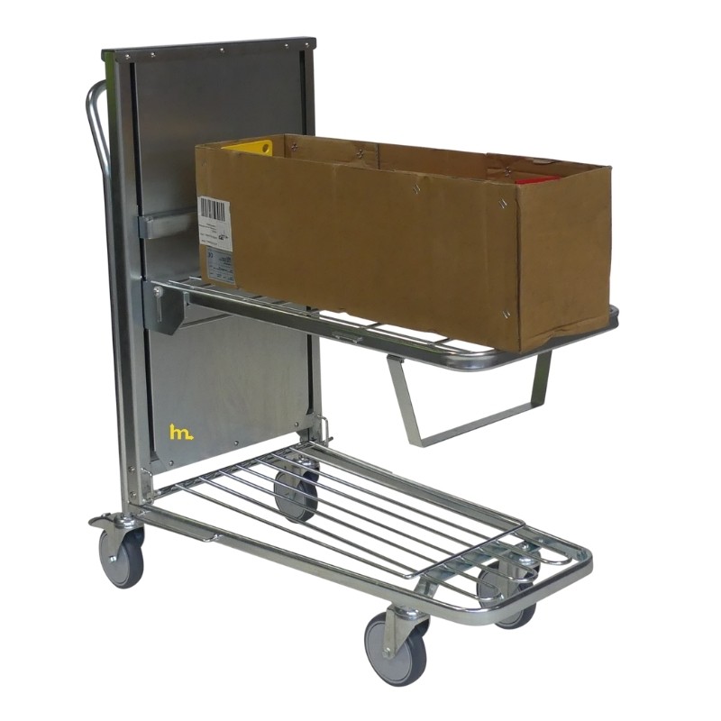 Vista diagonal del Carro nivel constante 300 kg con paquetes