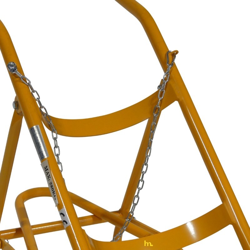 Vista de la estructura de la carretilla para bidones - 280 kg