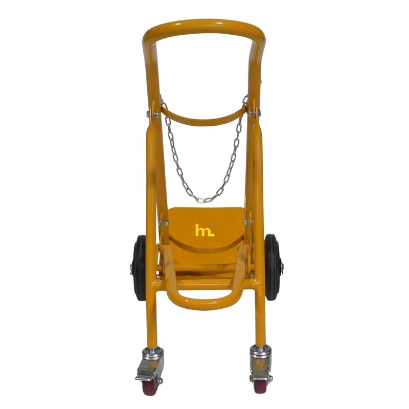 Vista trasera de la carretilla portabombona 120 kg