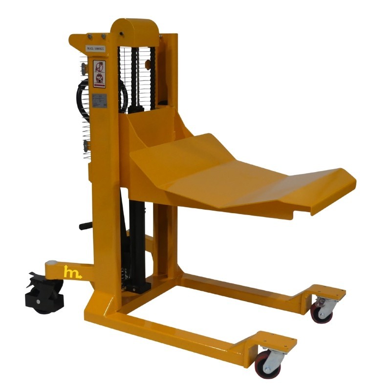 Vista del apilador manual para bobinas 1000 kg - Elevación 916 mm