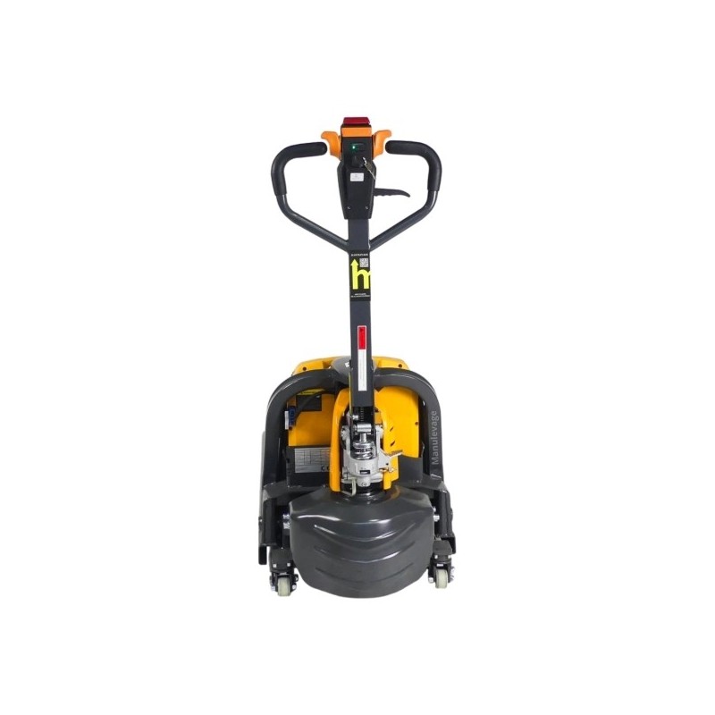 Vista delantera Transpaleta eléctrica EXPERTA 2000 kg - Batería de litio de 48 Voltios 15 Ah