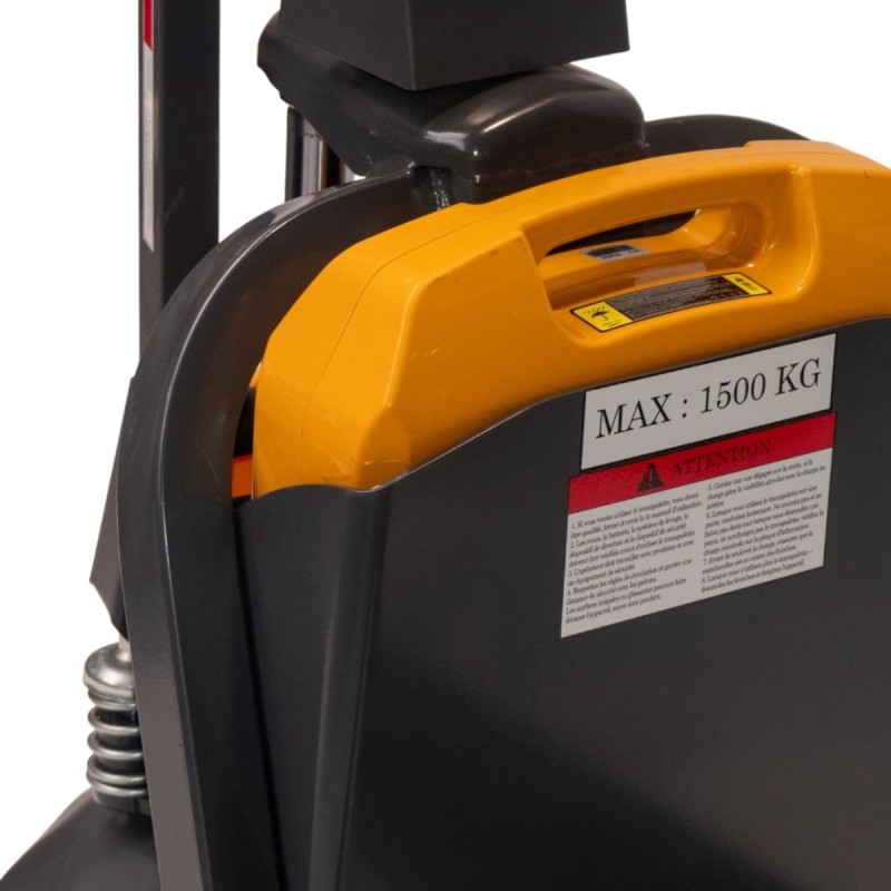Transpaleta pesadora eléctrica batería 30 Ah 1500 kg - Manuleva
