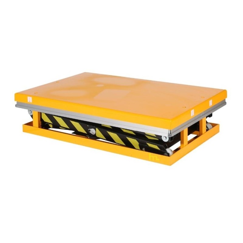 Vista general de la plataforma de la mesa elevadora eléctrica doble tijera 2000 kg - Plataforma 1300 x 850 mm (220V)