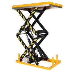 Vista general de la Mesa elevadora eléctrica doble tijera 2000 kg - Plataforma 1300 x 850 mm (220V)