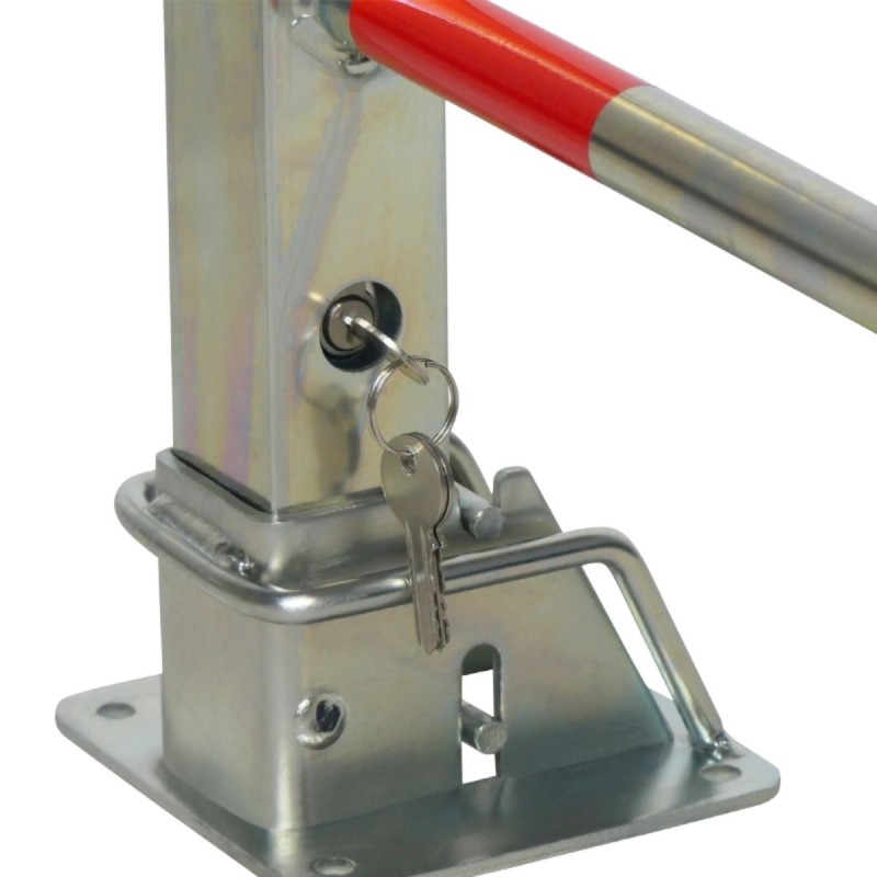 Barrera de aparcamiento plegable con cerradura