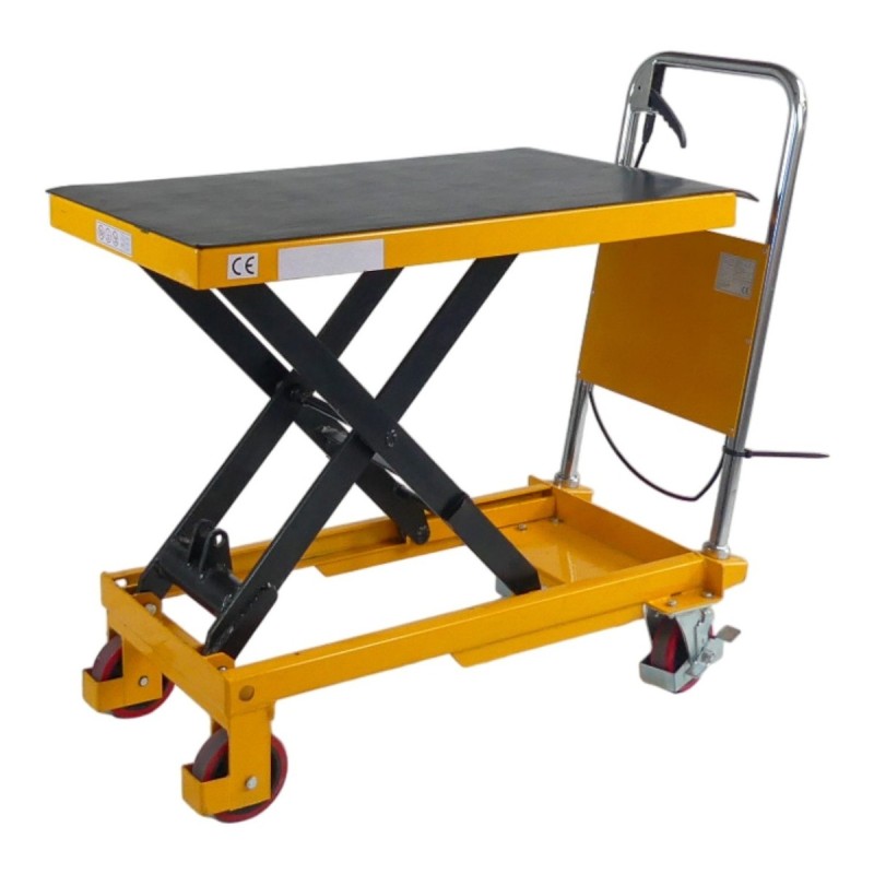 Vista general  de la alfombrilla antideslizante para mesa elevadora con plataforma 700 x 450 mm
